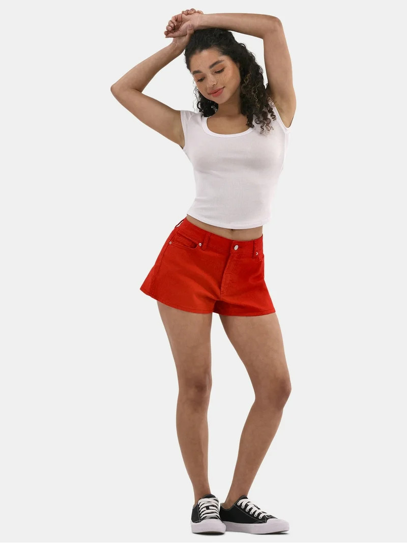 No Boundaries Scoop Tee with Cap Sleeves, Women's | Walmart (US)