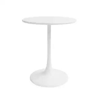 Jamesdar Kurv 24 in. Round White Steel Bistro Table (Seats 2) JTAB220-WH - The Home Depot | The Home Depot