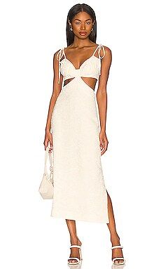 LPA Robin Midi Dress in Ivory from Revolve.com | Revolve Clothing (Global)