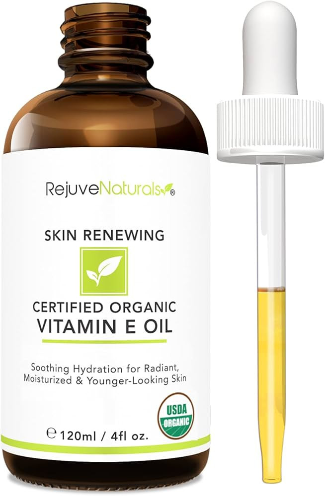 Vitamin E Oil - 100% All Natural & USDA Organic (LARGE 4oz Bottle) Repair Dry, Damaged Skin from ... | Amazon (US)