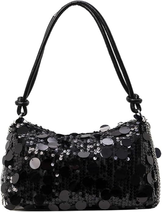 Women Sequin Bag Small Shoulder Tote Sparkly Purse Clutch Handbags Evening Bag Party Bling Glitte... | Amazon (US)