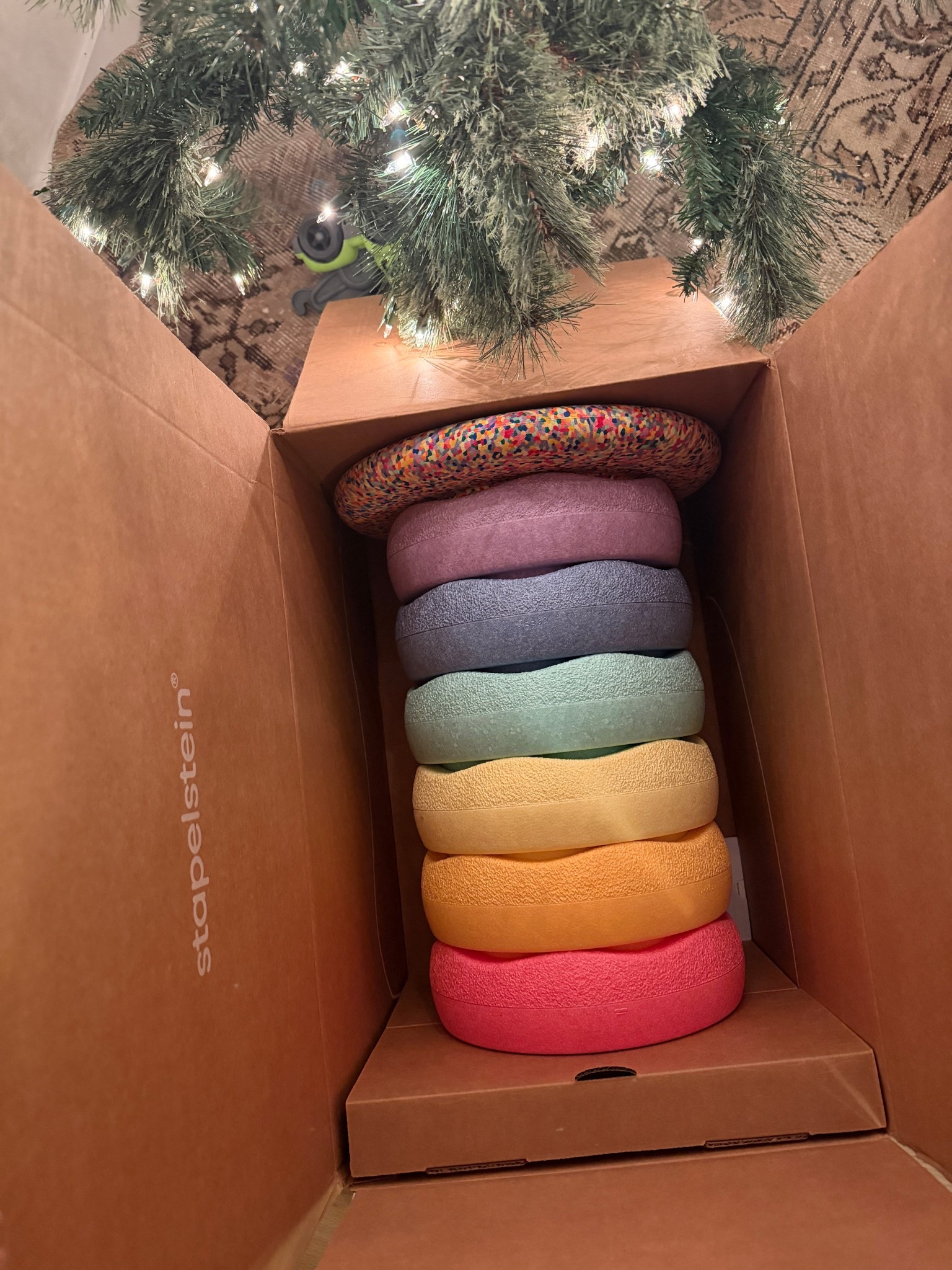 The kids shared gift arrived! The pastel stapelstein “all in rainbow” stacking play toys. We got the original set and inside set, both in pastel. 

#LTKGiftGuide #LTKHoliday #LTKKids