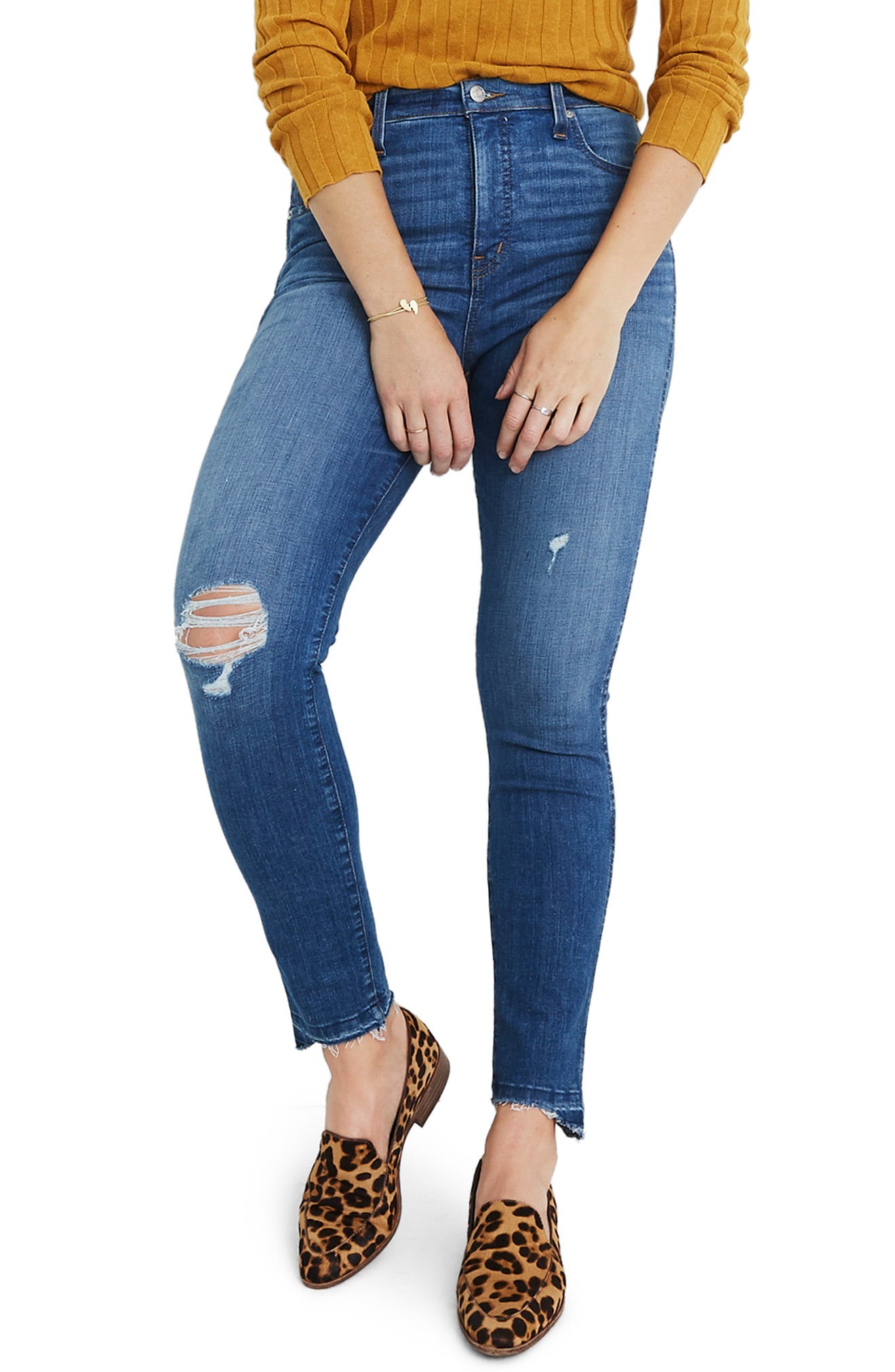 Madewell 10-Inch Drop Step Hem High Waist Skinny Jeans (Everton) | Nordstrom