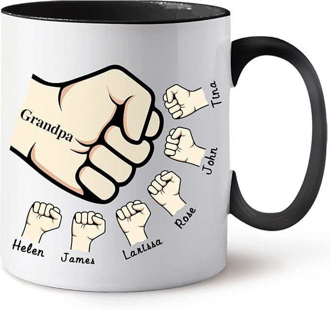 Fathers Day Birthday Gifts From Daughter Son Kids, Personalized Dad Papa Grandpa Mug with Name 11... | Amazon (US)