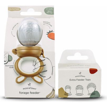 Teethers | Forage Feeder + Extra Tops Bundle, Foliage (Brown) Moss & Fawn | Maisonette | Maisonette