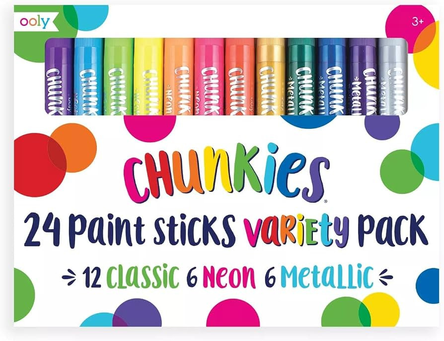 OOLY Chunkies Twistable Tempera Paint Sticks For Kids, No Mess Kids Art Supplies for Kids 4-6, Me... | Amazon (US)