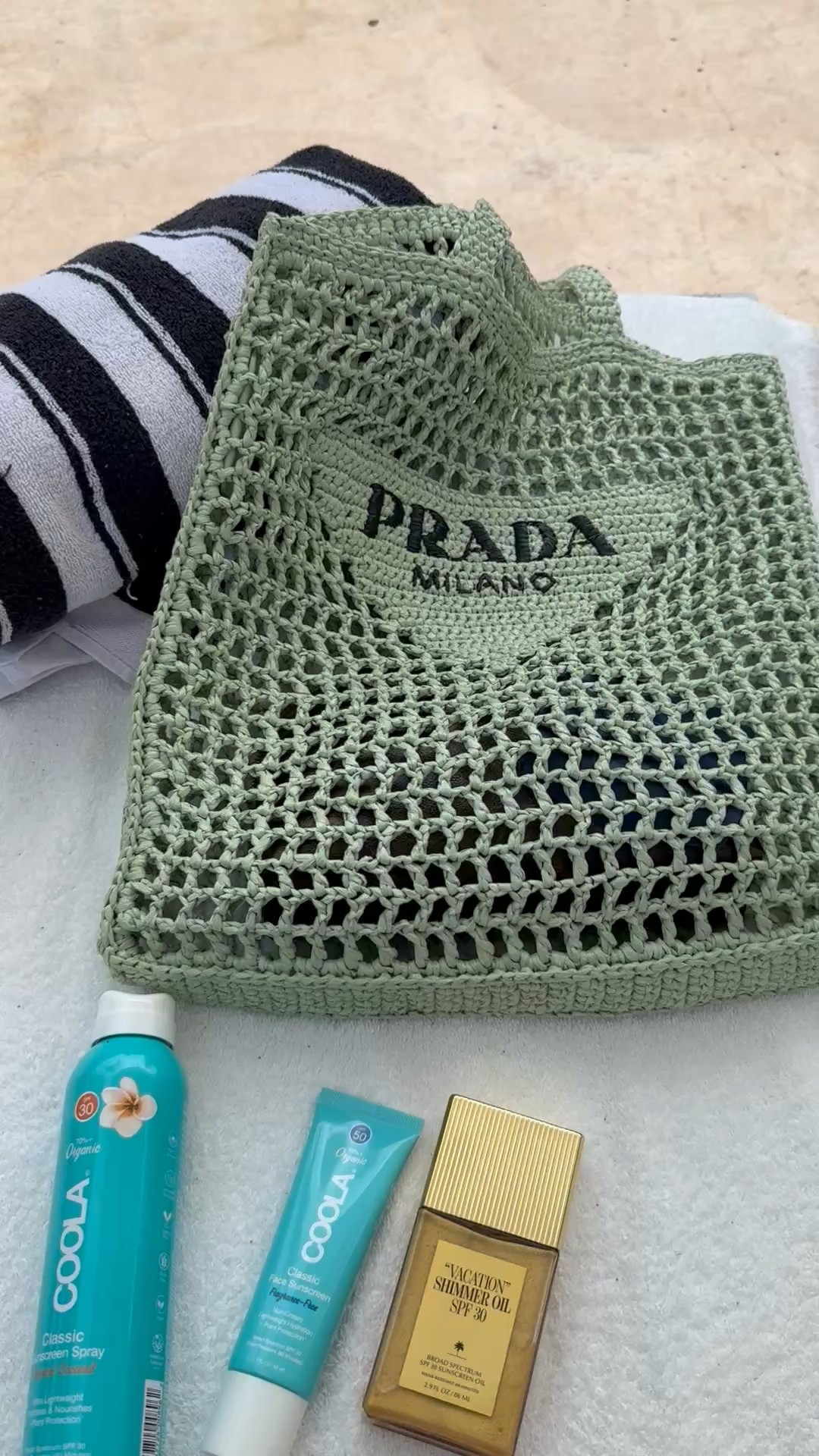 The sunscreen and shimmer oil with spf I packed for the Bahamas. 

#LTKTravel
