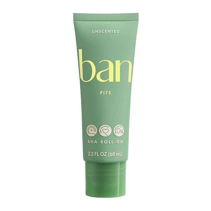 Ban Invisible Roll-on Antiperspirant and Deodorant for Women and Men, Aluminum Free, Unscented, 2... | Amazon (US)