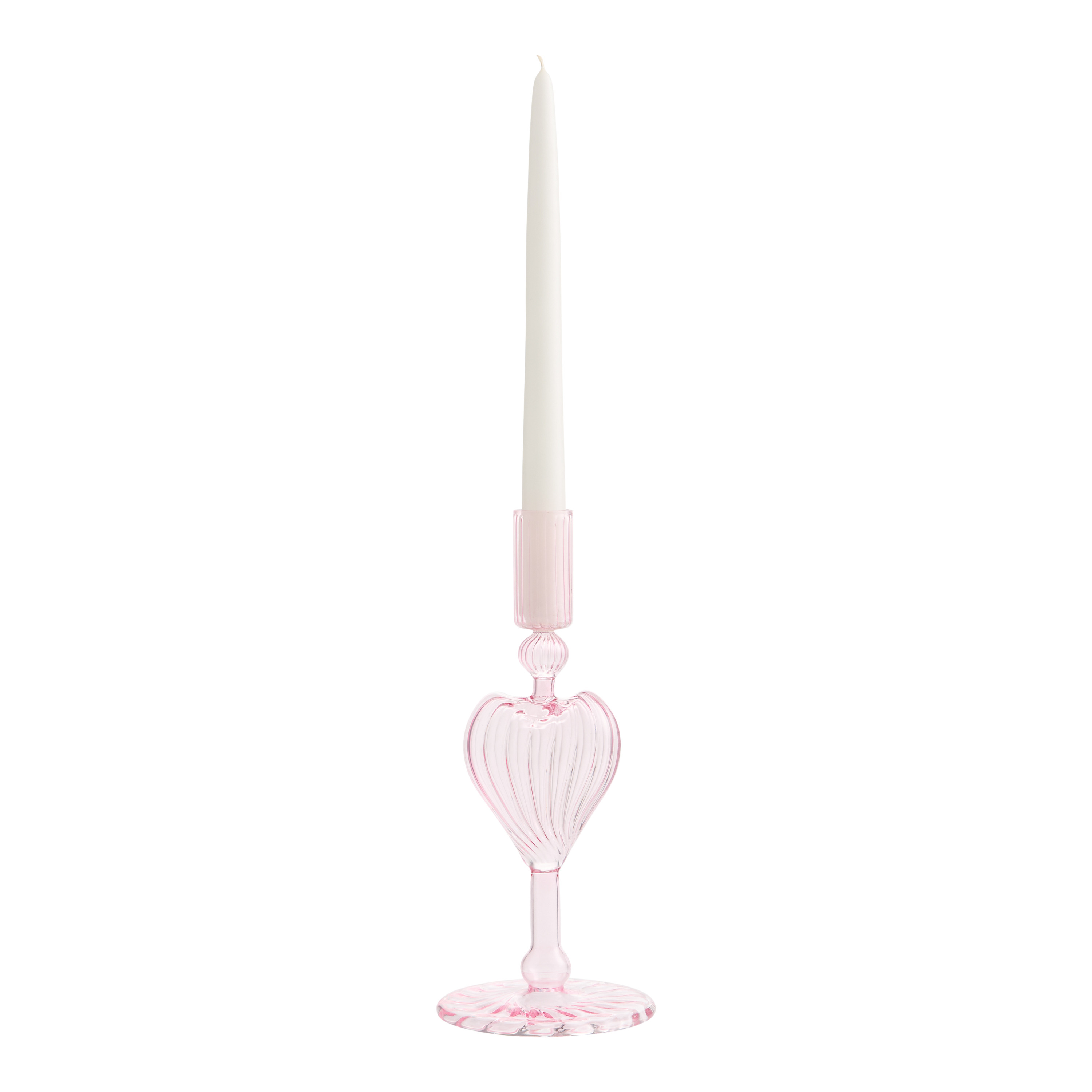 Glass Heart Taper Candle Holder | World Market