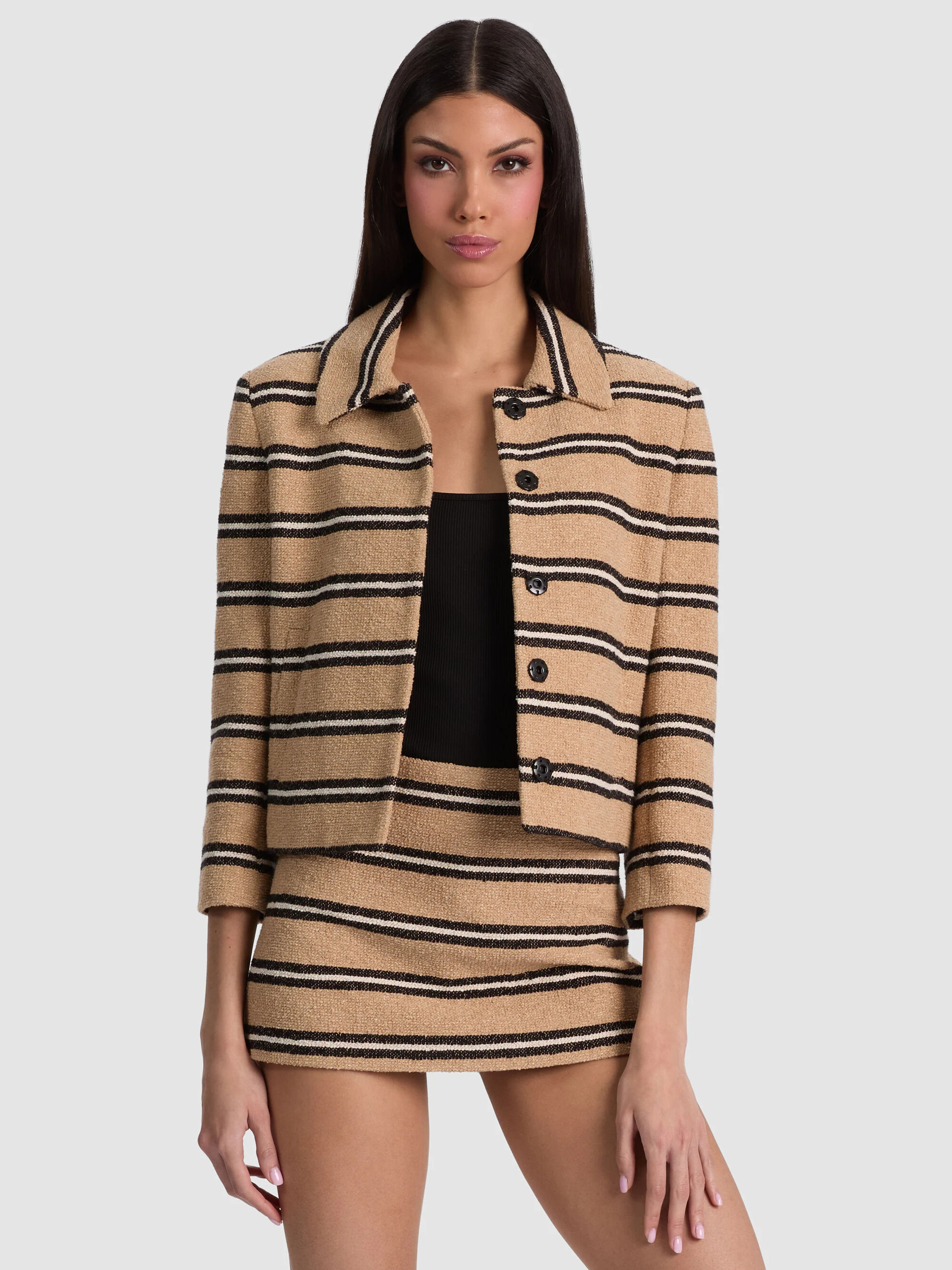 WESTON CROPPED JACKET | Alice + Olivia