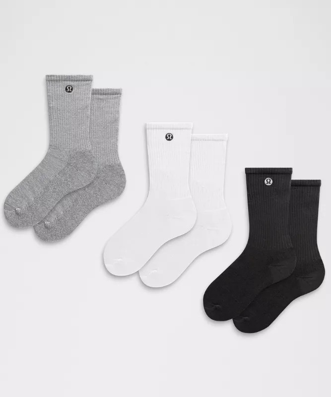 Unisex Daily Essential Crew Socks *3 Pack | lululemon (AU)