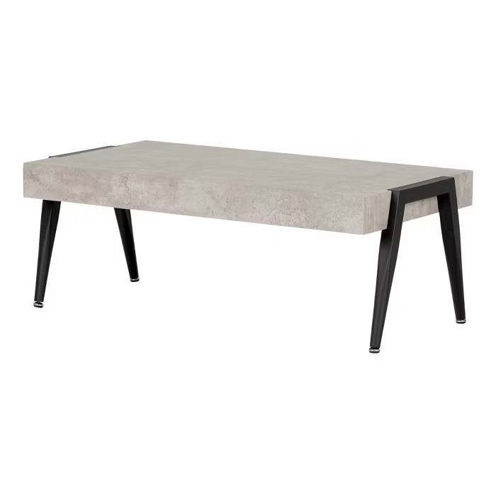 City Life Coffee Table Concrete Gray/Black - South Shore | Target
