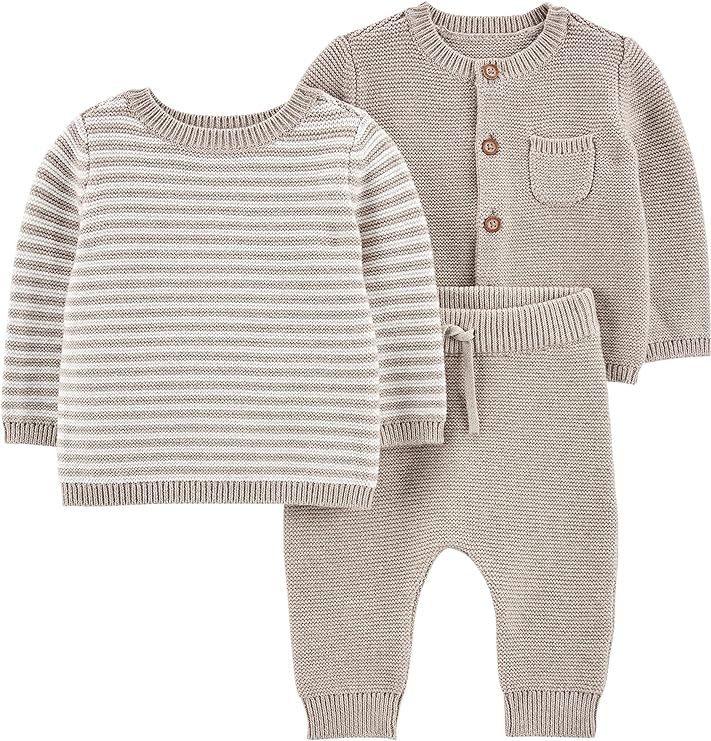 Simple Joys by Carter's Unisex Babies' 3-Piece Sweater Set | Amazon (US)
