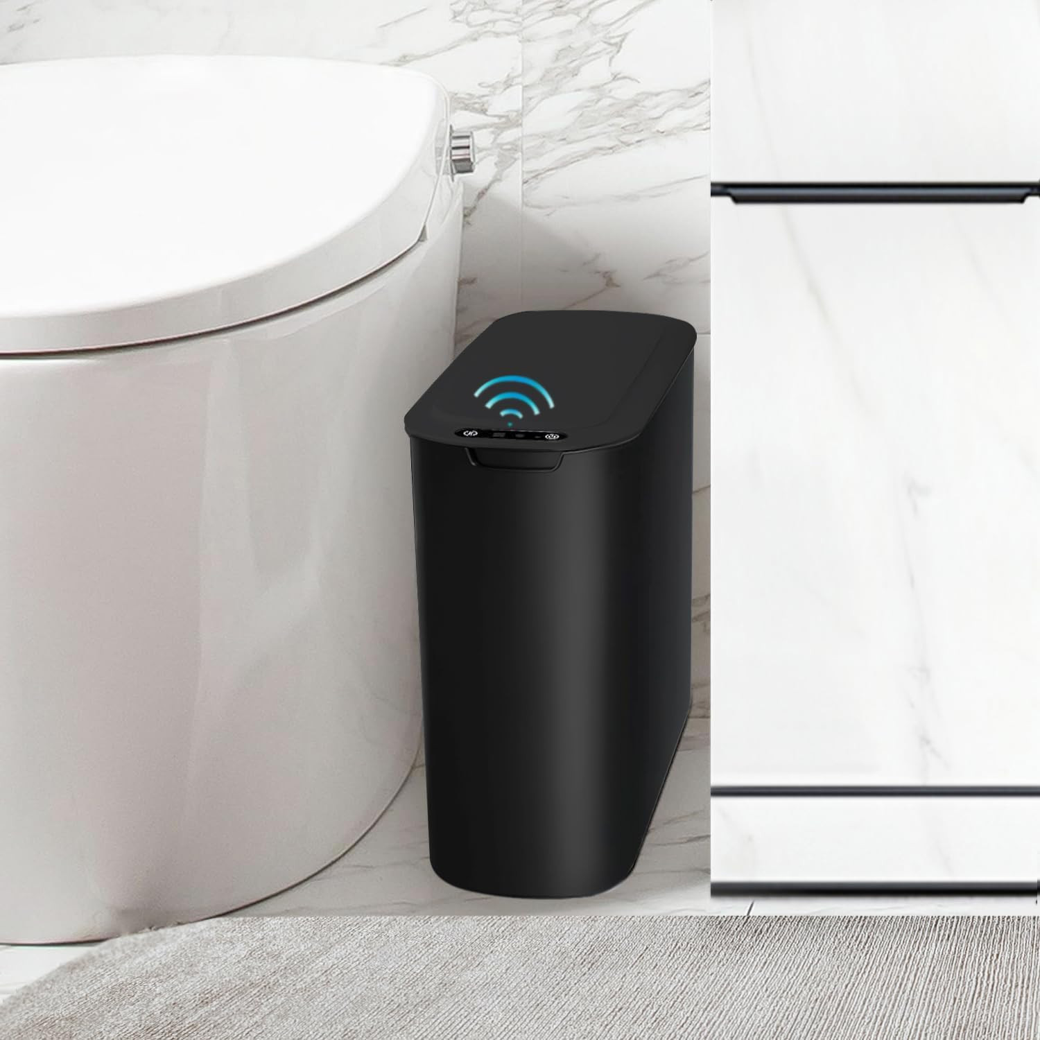 TIPGO Automatic Motion Sensor Bathroom Trash Can with Lid, 2.6 Gallon Touchless Trash Bin, Smart ... | Amazon (US)