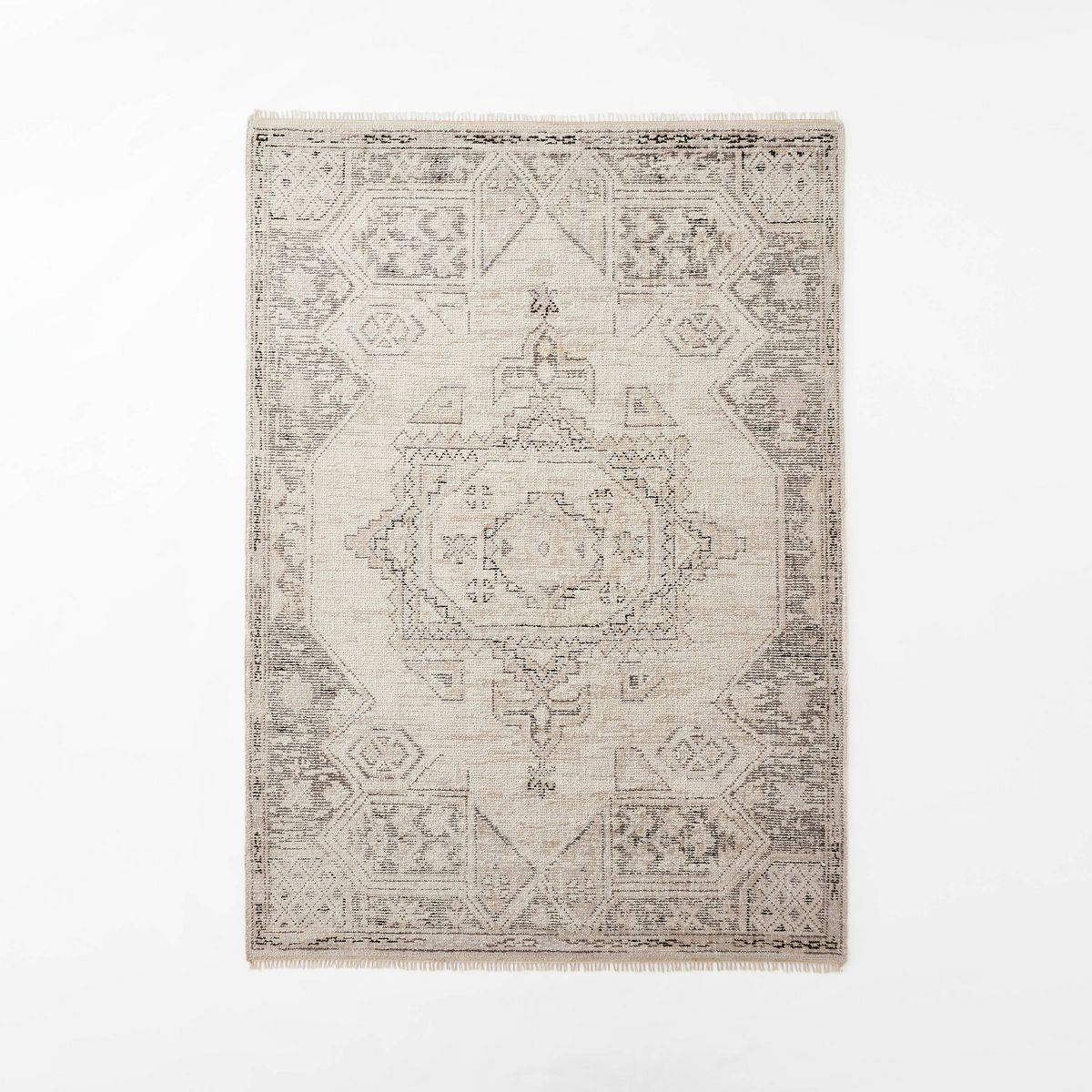 Knolls Authentic Handknotted Distressed Persian Rug Gray/Ivory/Black - Threshold™ designed with... | Target