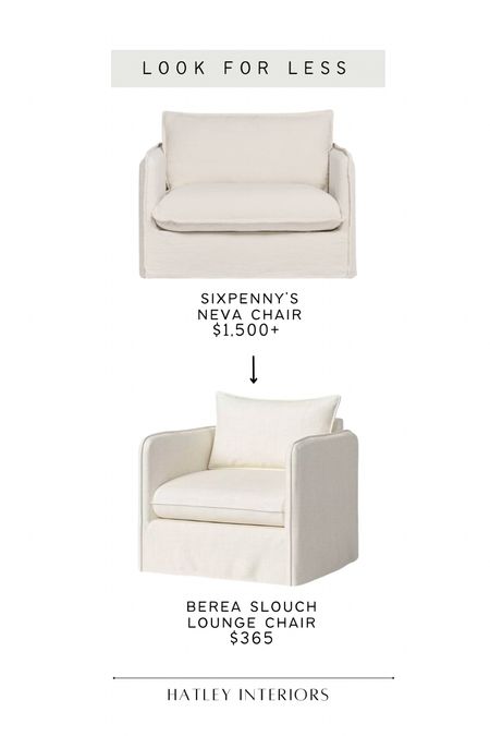 sixpenny’s neva chair look alike is back in stock! the white linen is always sold out!! 

slouchy arm chair, slouchy accent chair, sixpenny dupe, linen accent chair, look for less, designer dupe

#LTKFind #LTKhome