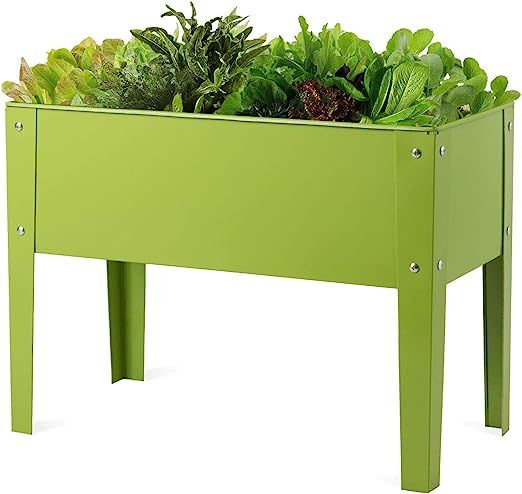 Giantex Raised Garden Bed, Elevated Planter, Metal Plant Box with Legs, Standing Garden Stand, In... | Amazon (US)