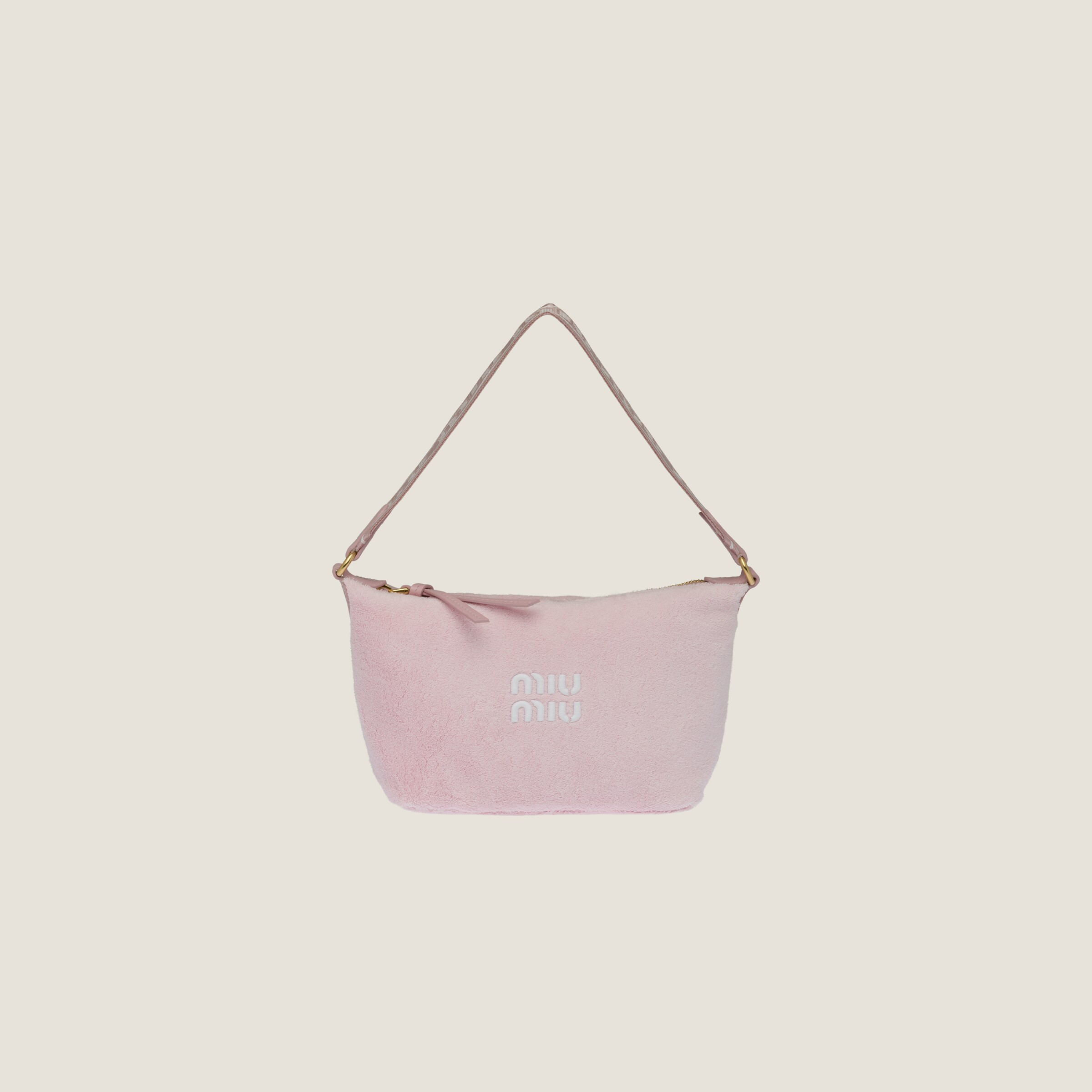 Petal Pink Miu Spirit Terry Cloth Mini-bag | Miu Miu | Miu Miu INT