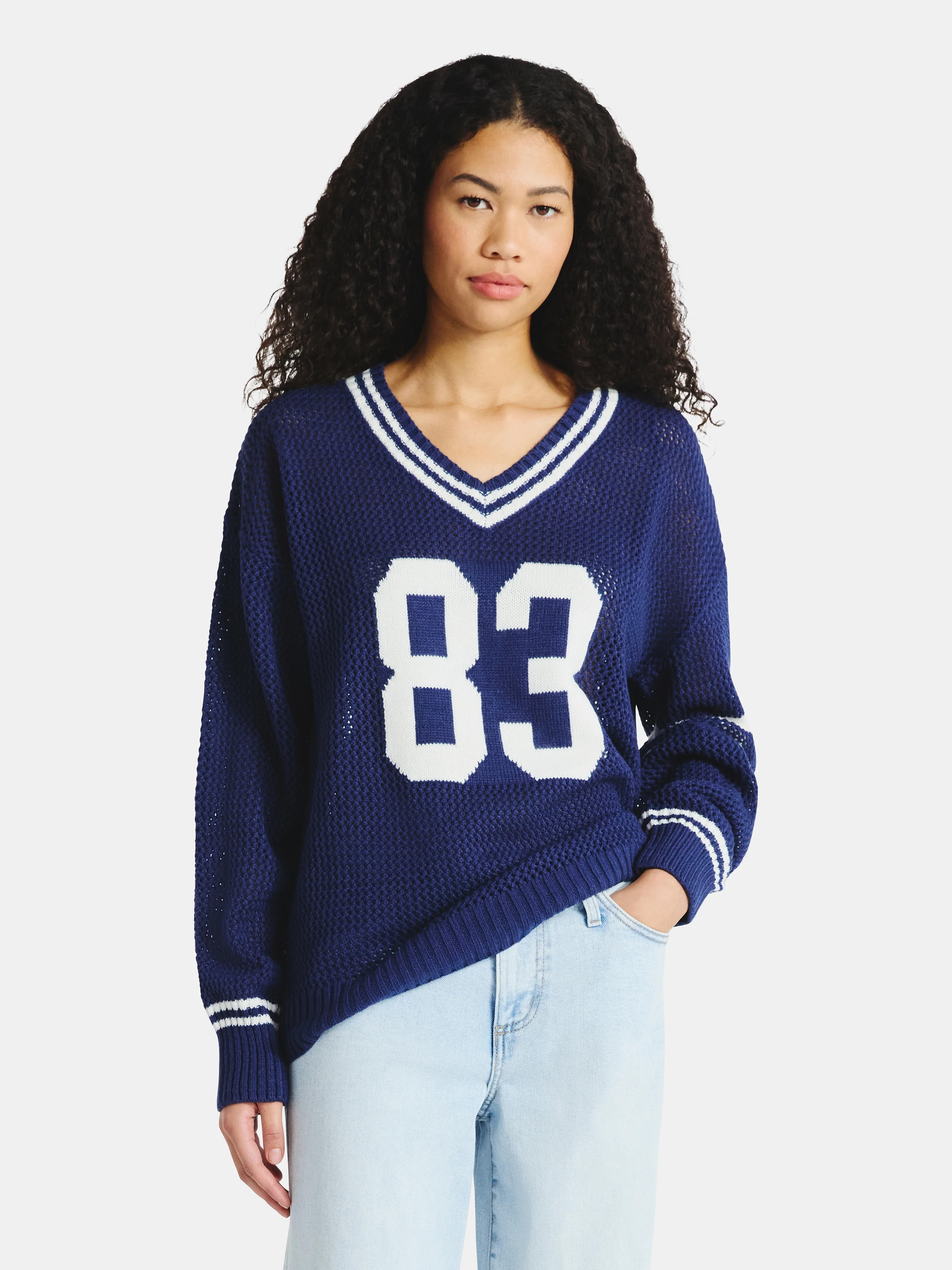 No Boundaries Jacquard Pullover, Women’s | Walmart (US)