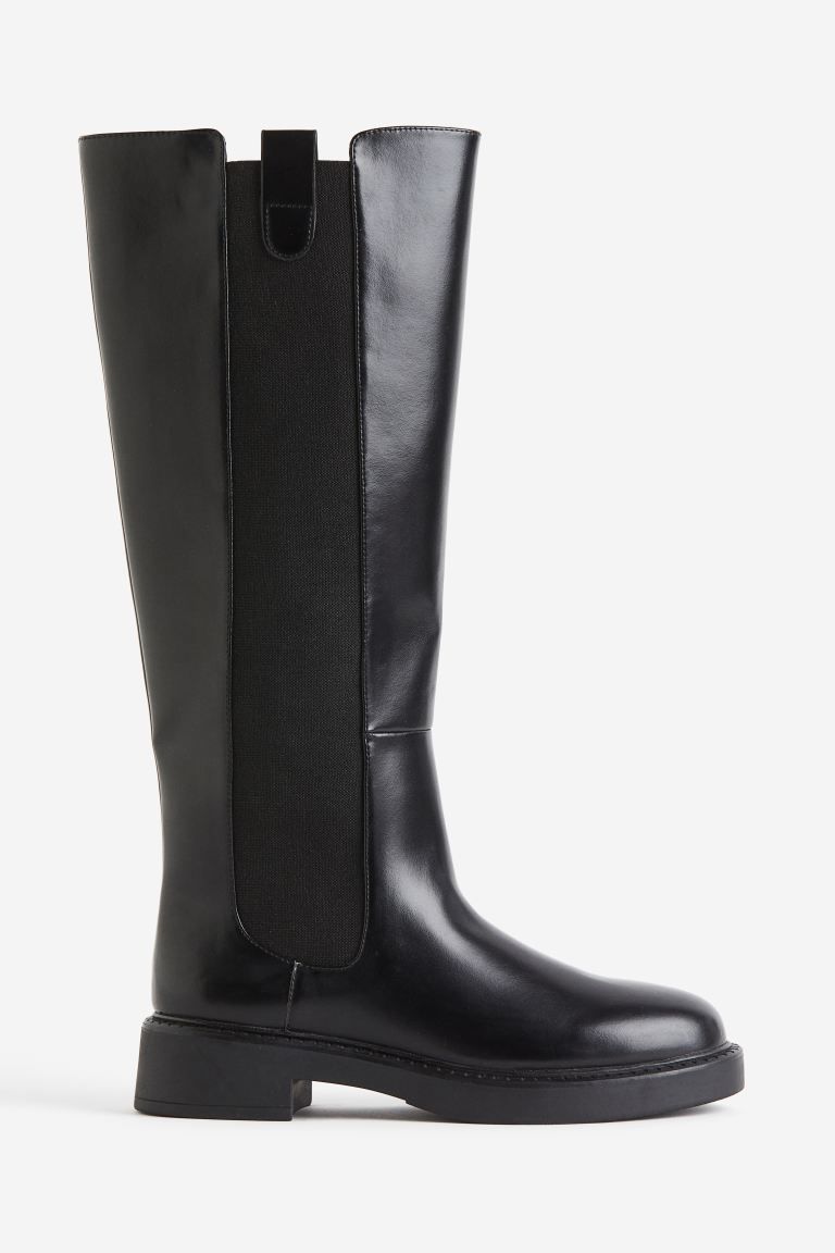 Knee-high boots - Black - Ladies | H&M GB | H&M (UK, MY, IN, SG, PH, TW, HK)