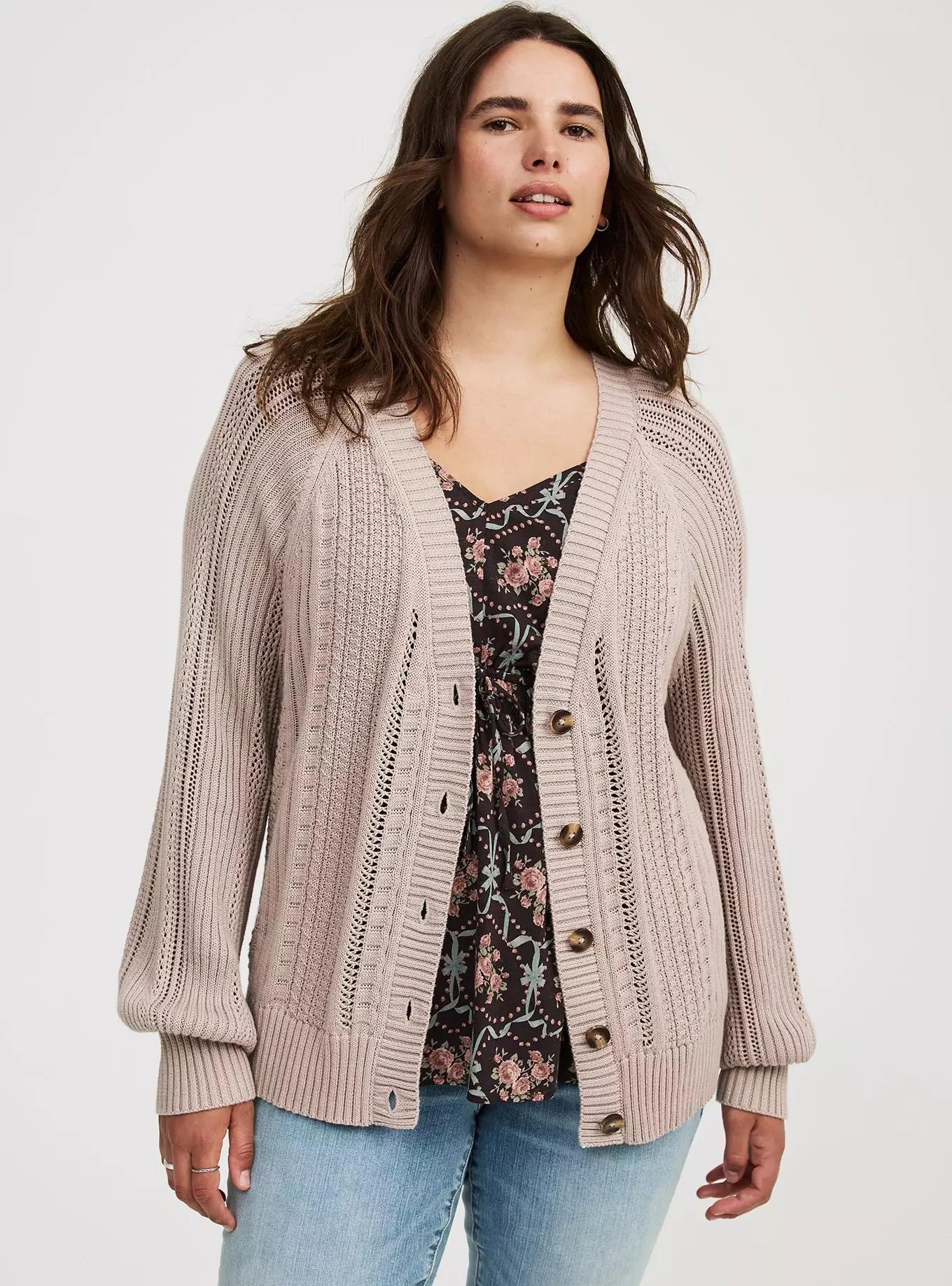 Button-Up Cable Knit Cardigan | Torrid (US & Canada)