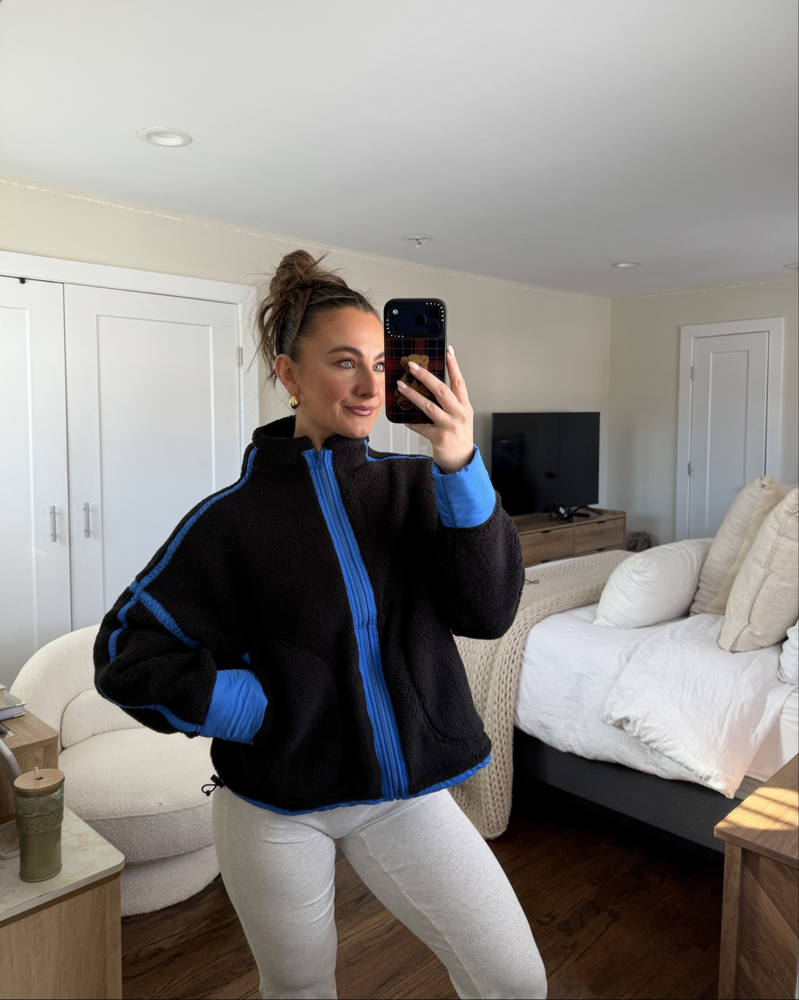 Size medium zip up & size small pants 
