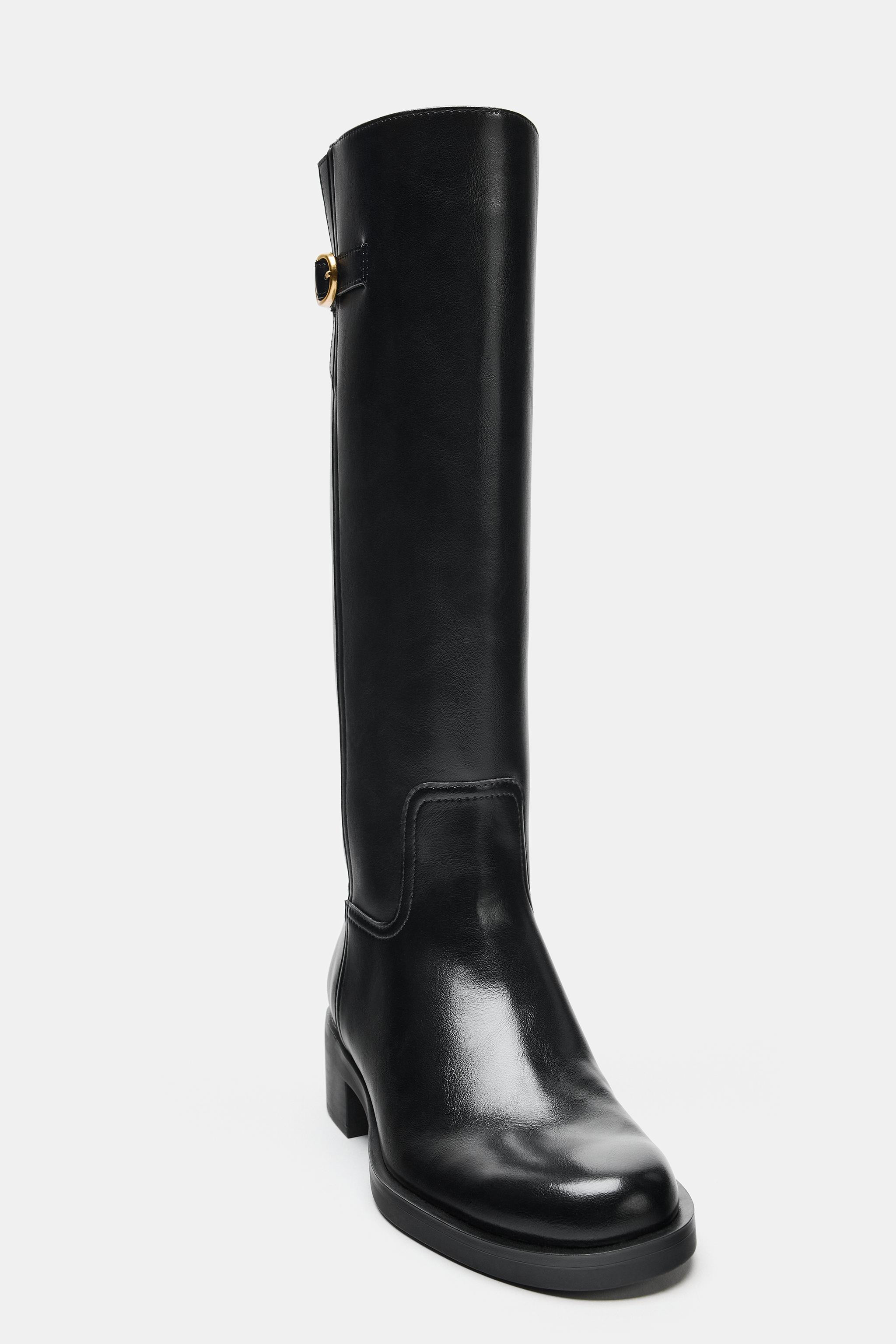 BUCKLED RIDING BOOTS | Zara US