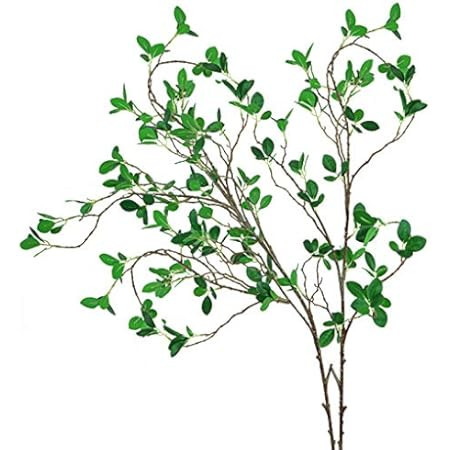 Artificial Plant 43.3 Inch Green Branches Leaf Shop Garden Office Home Decoration (6 pcs) | Amazon (US)