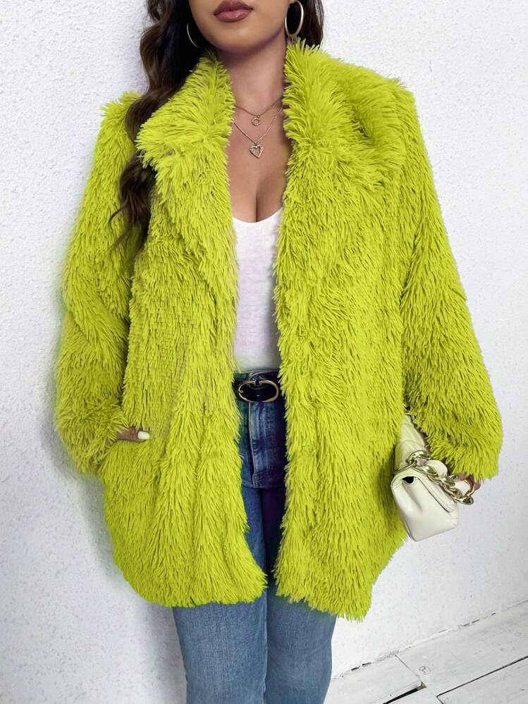 Faux Fur Jacket | SHEIN
