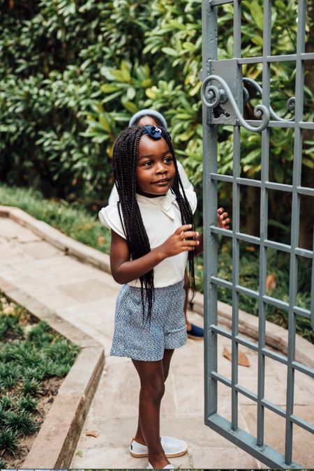 Back to school outfit: tweed shorts, white shirt, and toddler espadrilles 

#LTKkids #LTKBacktoSchool #LTKfamily