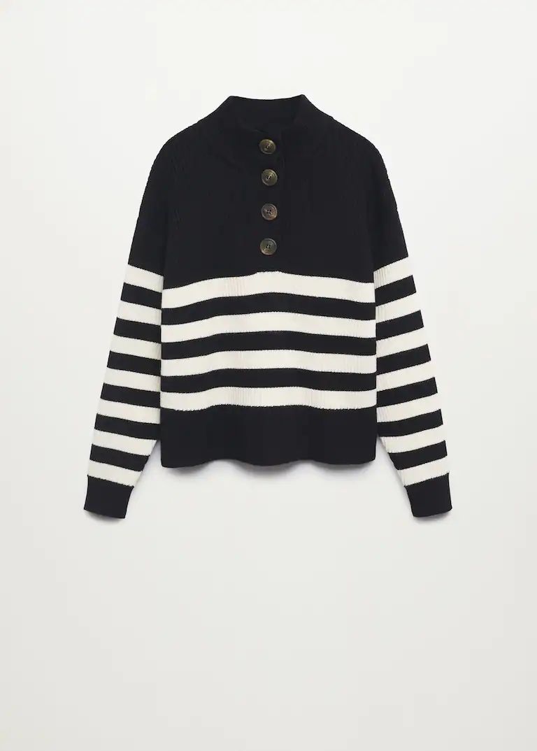 Striped knit sweater | MANGO (UK)