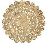LR Resources Jute Rug, 8' Round, Natural - | Amazon (US)