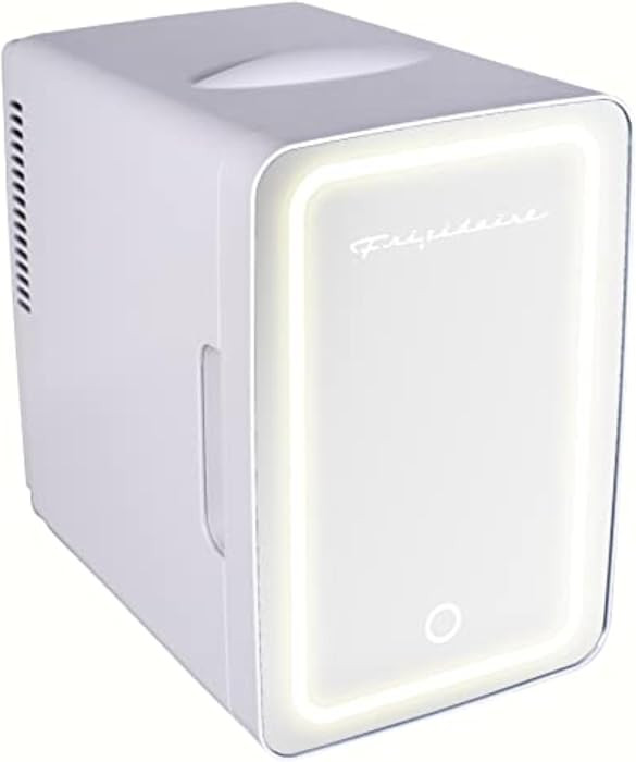 Frigidaire Mini Personal Fridge Cooler, LED Lighted Mirror, 6.5L Capacity, Chills 9 Cans, or Make... | Amazon (US)