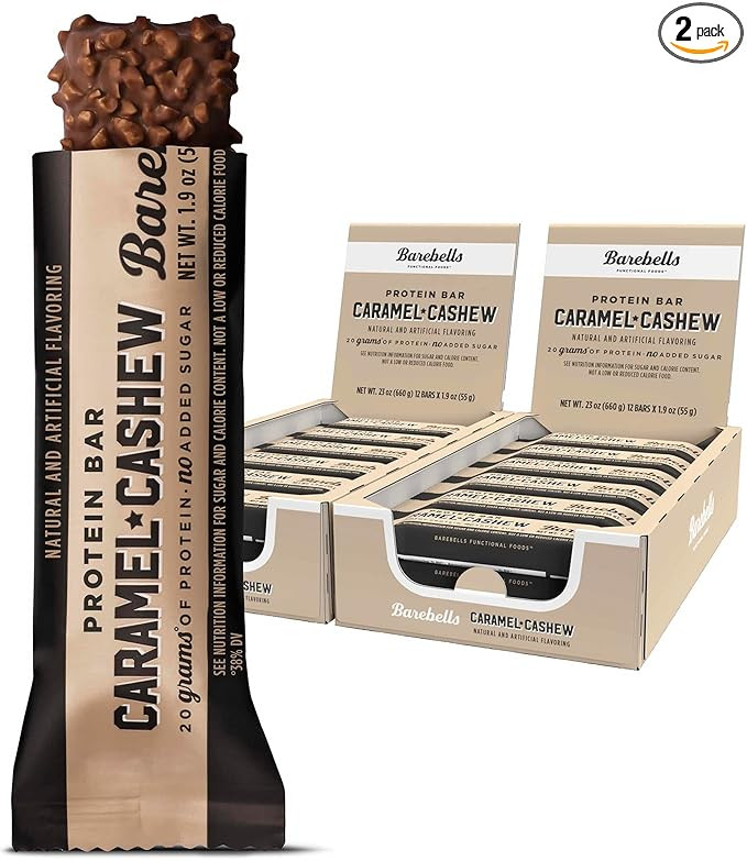 Barebells Protein Bars Caramel Cashew - 12 Count, Pack of 2 - Protein Snacks with 20g of High Pro... | Amazon (US)