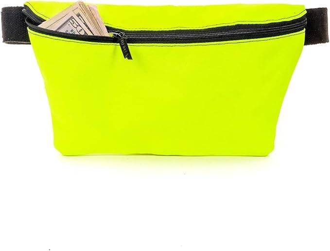 FYDELITY Fanny Pack Large PLUS SIZE Women Crossbody Belt Bag Waist Packs NEON GREEN | Amazon (US)