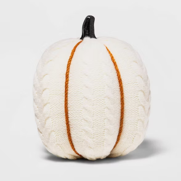 8.5" Large Harvest Cable Knit Pumpkin - Hyde & EEK! Boutique™ | Target