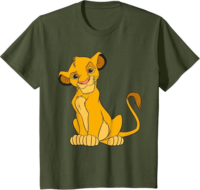 Disney The Lion King Young Simba Sitting Up T-Shirt T-Shirt | Amazon (US)