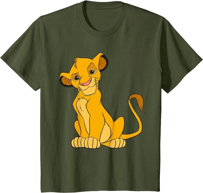 Disney The Lion King Young Simba Sitting Up T-Shirt T-Shirt | Amazon (US)