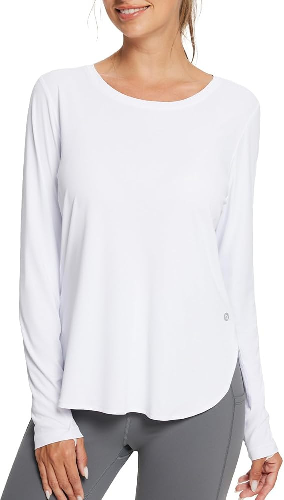 BALEAF Women's Long Sleeve Shirt UPF50+ Workout Tops Rash Guard T Shirts Sun Protection Quick Dry... | Amazon (CA)