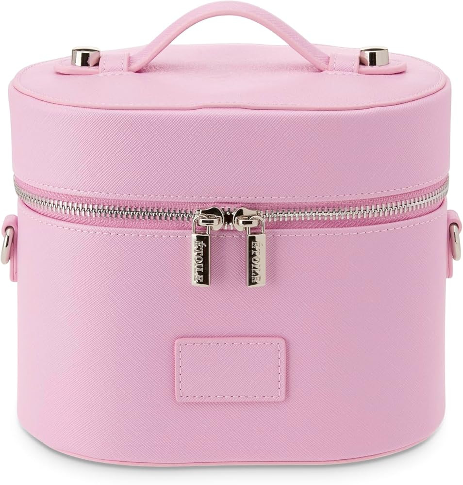 ETOILE - Oval Toiletry Case Lavender Pink - Travel Makeup Bag Organizer with Shoulder Strap and Removable Divider | Amazon (US)