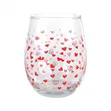 20oz. Heart Print Wine Glass by Celebrate It™ Valentine's Day | Michaels Stores