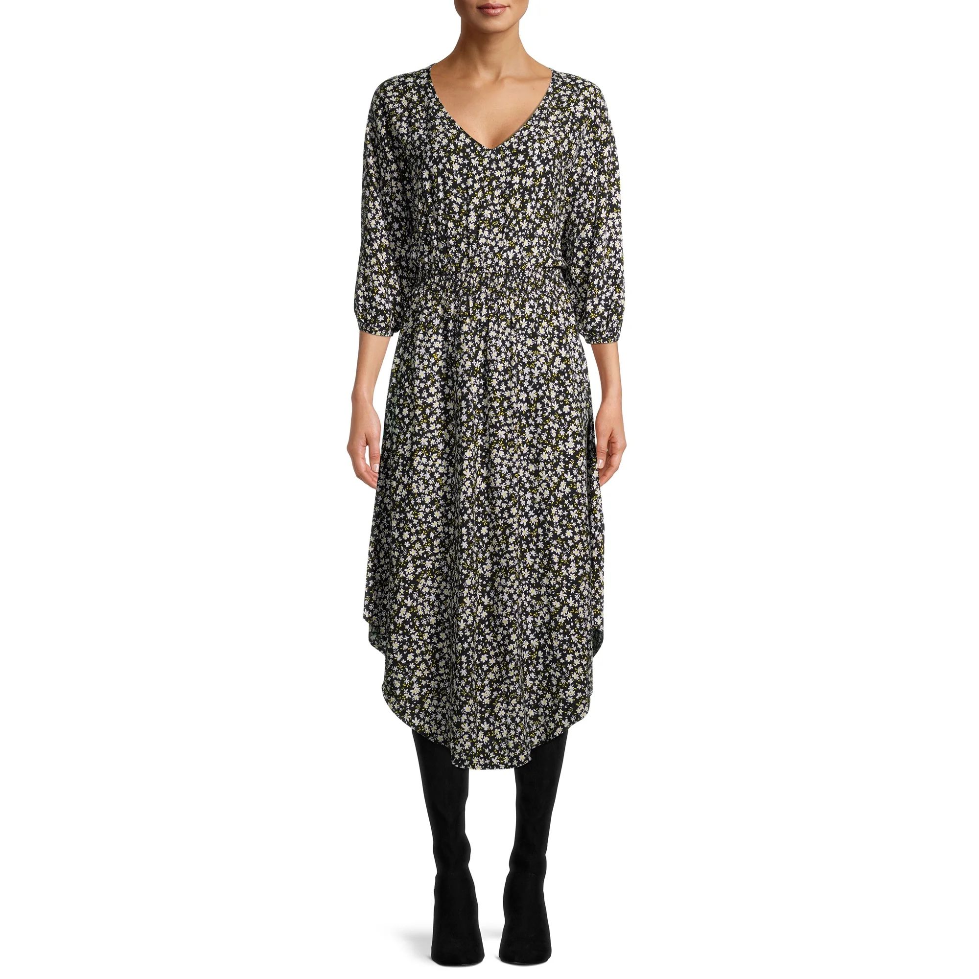 Time and Tru Women’s Woven Smocked Dress | Walmart (US)