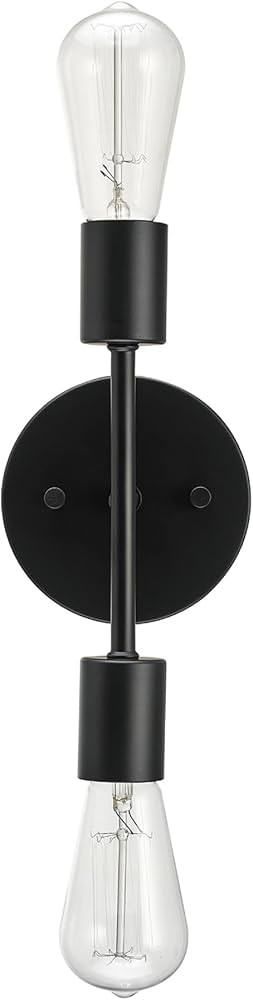 Globe Electric 65558 2-Light Reversible Vanity Light, Matte Black, Makeup Lighting, Beauty Room A... | Amazon (US)