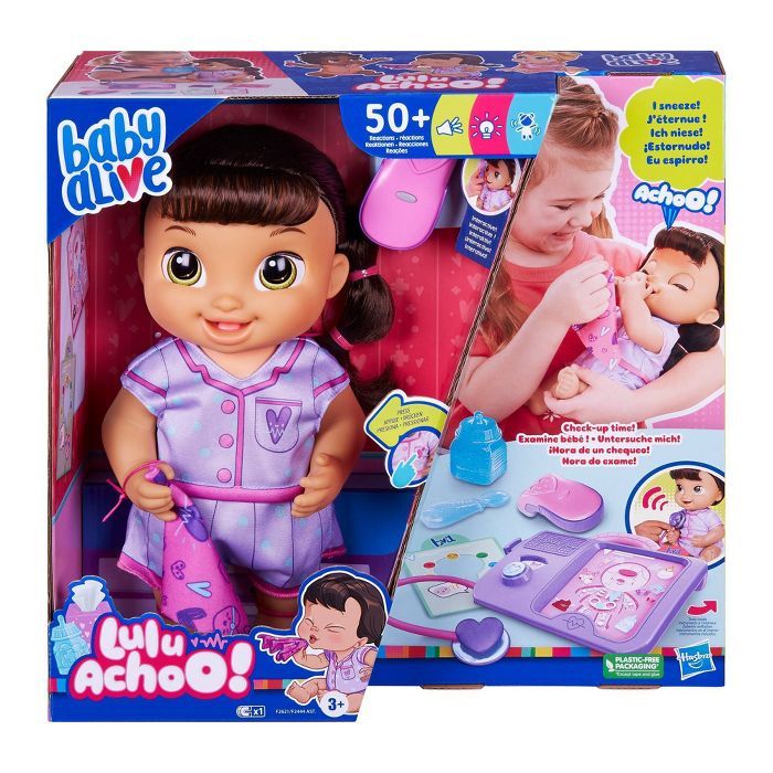 Baby Alive Lulu Achoo Baby Doll - Brown Hair | Target