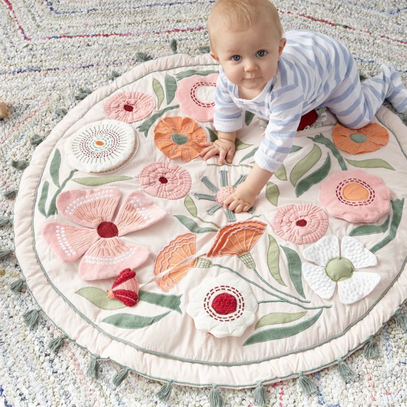 Floral Garden Baby Activity Playmat Tummy Time Toy + Reviews | Crate & Kids | Crate & Barrel