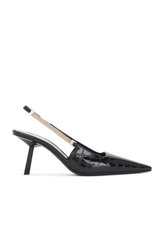 Saint Laurent Blake Slingback Pump in Noir - Black. Size 39 (also in 41, 37, 38). | FWRD 