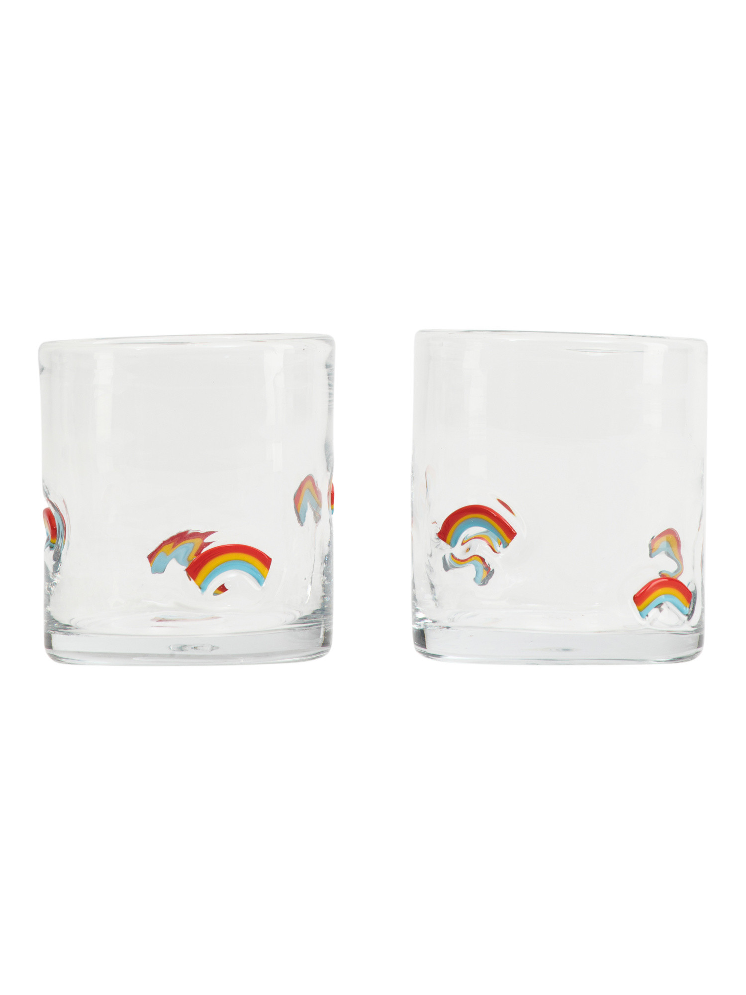 2pk Rainbow Icon Double Old Fashion Glass | TJ Maxx