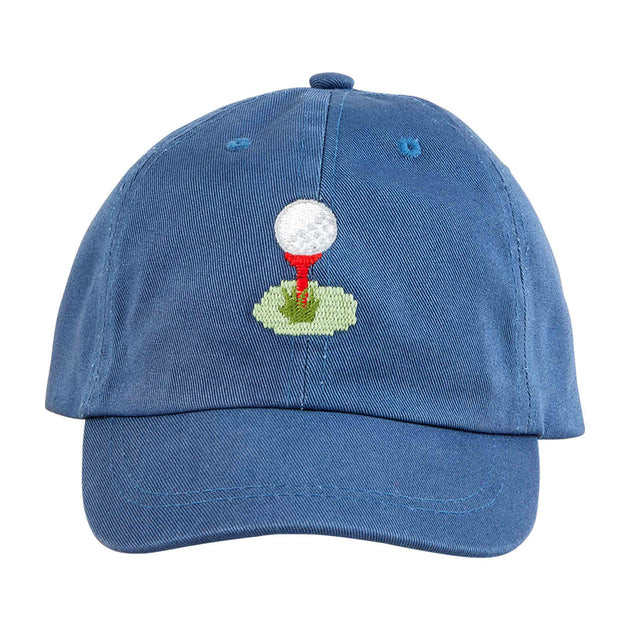Golf Embroidered Blue Hat | Classic Whimsy