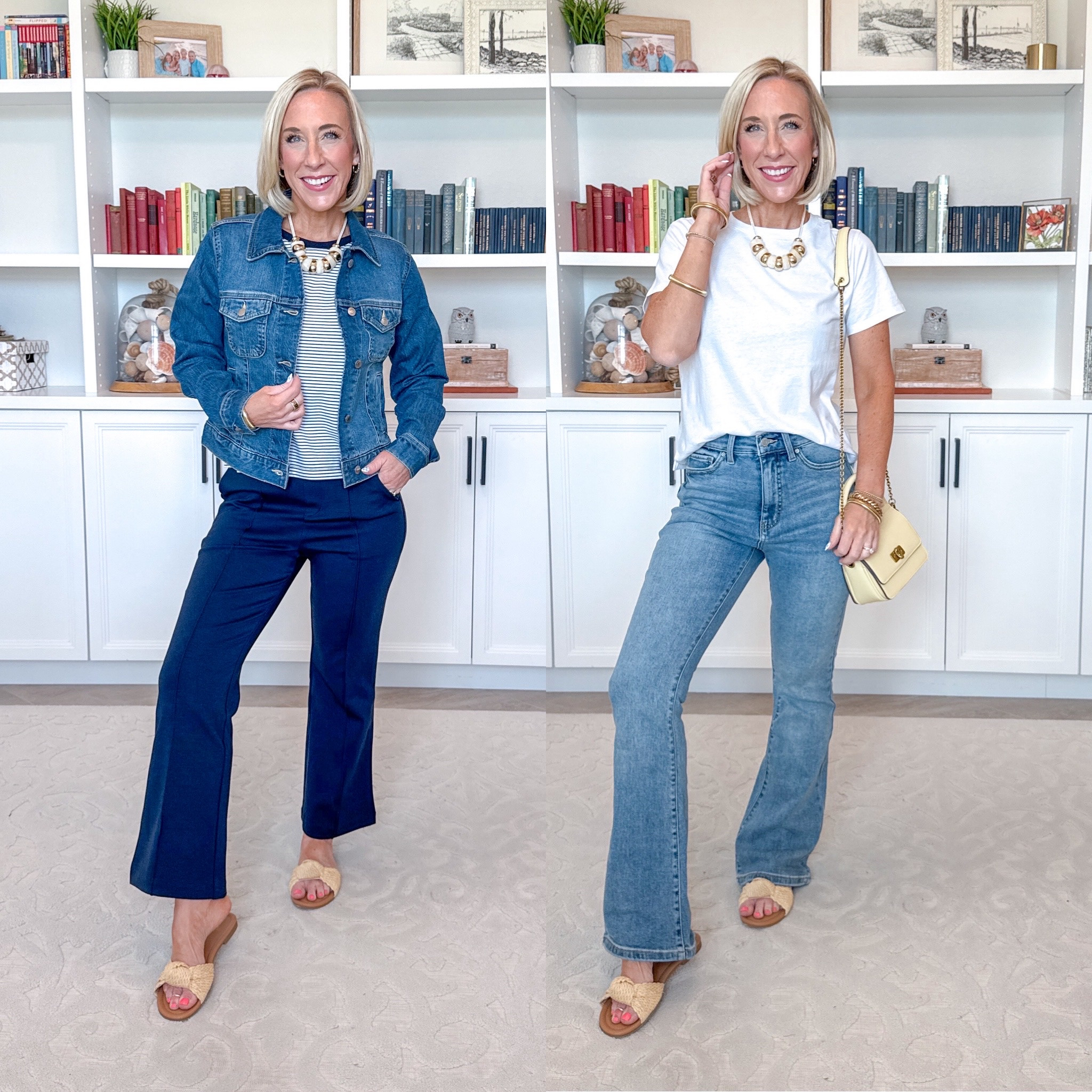 Walmart - best basics + fun finds @walmartstyle #walmartpartner #walmartstyle 1. Cropped Flare Pants - size XS. $18.98. 2 colors. 2. Cotton Cropped Boxy Tee w/ Short Sleeves - size XS. $10. 13 colors. 3. Cropped Denim Jacket w/ Long Sleeves - size XS. $32. 4. High Rise Flare Jeans (31" Inseam Regular Length) - size 0. $21.98. 3 colors. 5. Cotton Cropped Boxy Tee w/ Short Sleeves - size XS. $10. 13 colors. * Goldtone Cord Cream Swirl Resin Bead Necklace - $9.92. * Knot Slide Sandals - TTS. $24.98. 2 colors. * 18k Yellow Gold Plated 20mm Hoop Earrings with Swarovski Crystals - Now $17.99 (Was $129.00!)

 

#LTKWorkwear #LTKOver40 #LTKSeasonal