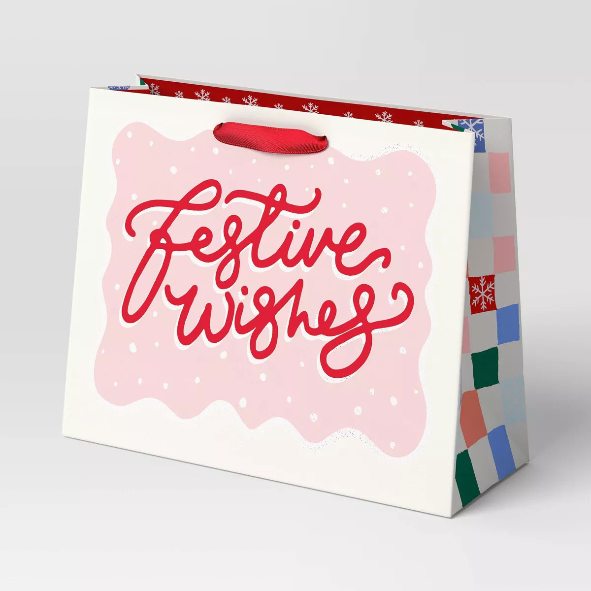 Christmas Holiday Cheer Gift Bag Large Vogue Festive Wishes - Wondershop™ | Target